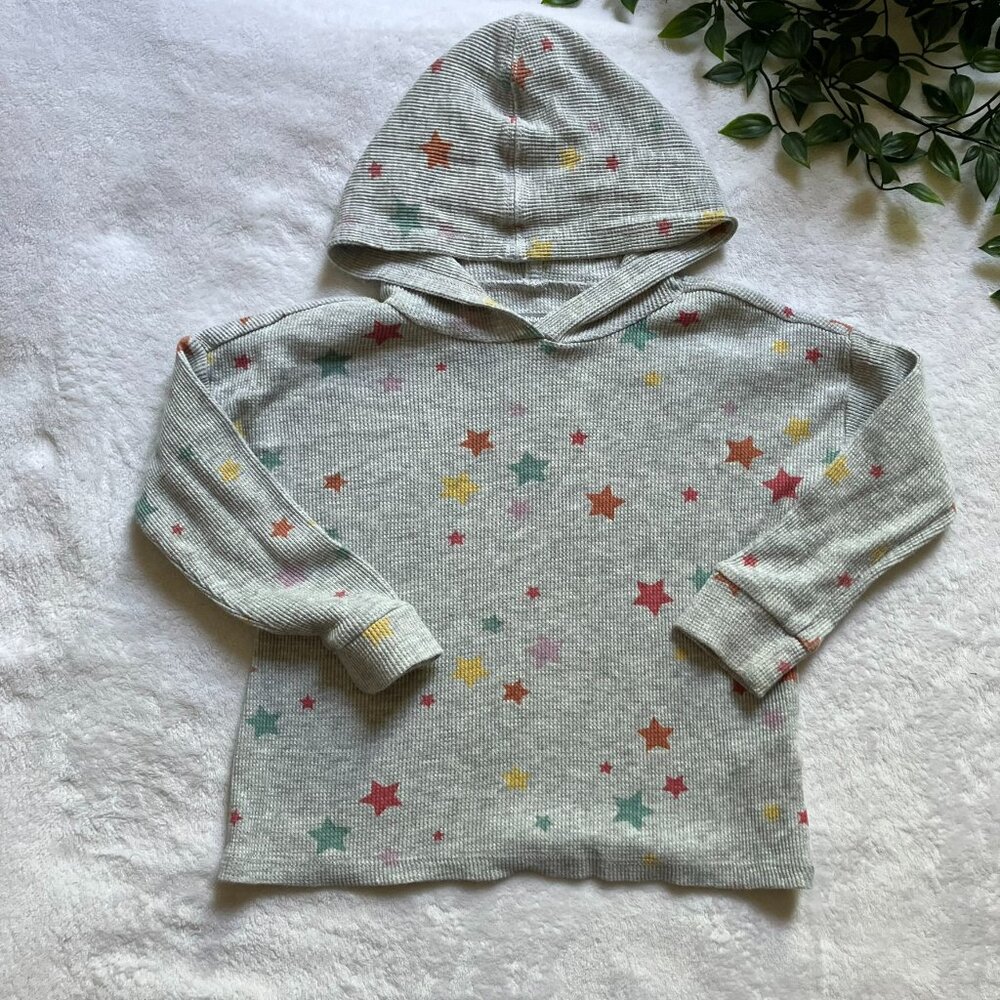 Garanimals Toddler Hoodie Grey Star Print Lightweight Pullover 3T